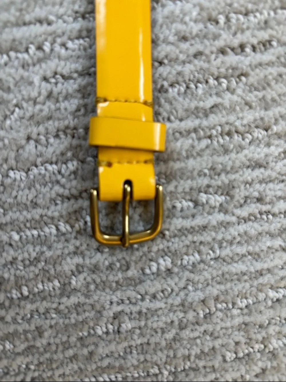 J. Crew Yellow Patent Leather Women's Belt XS - Picture 4 of 8
